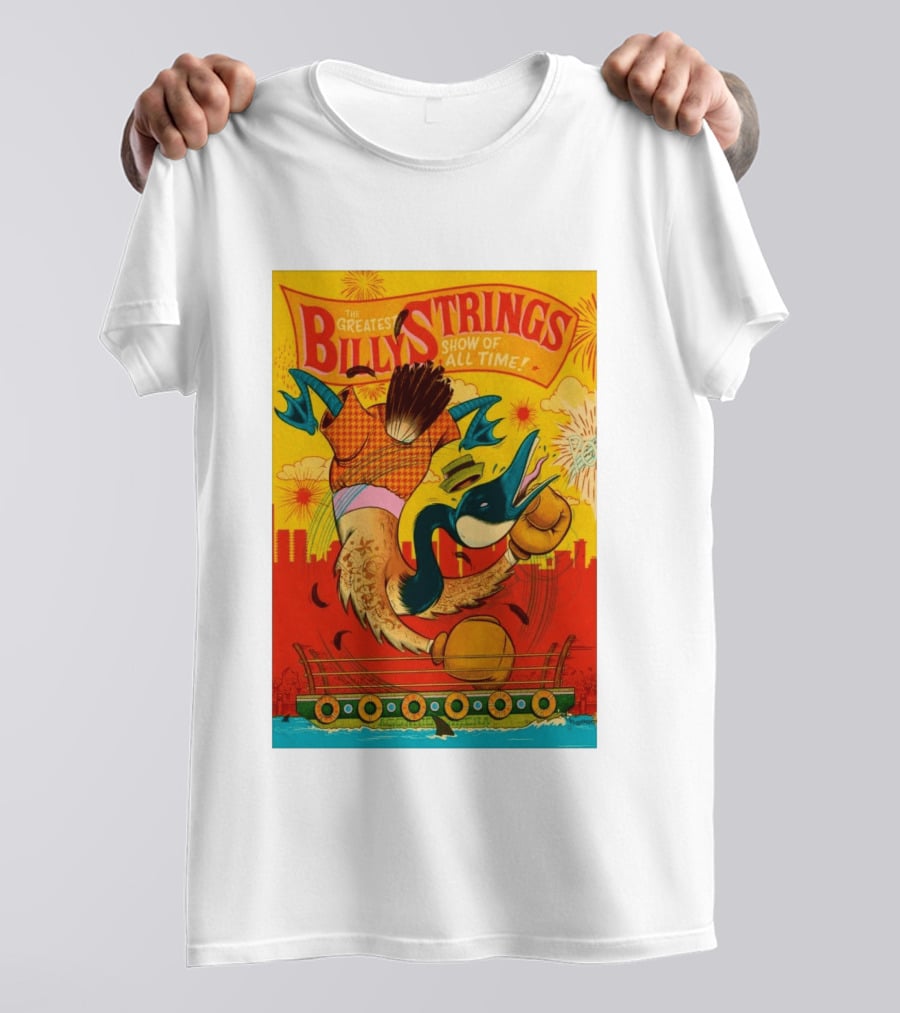 Billy Strings Boston MA July 21 2026 Greatest Show Of All Time Boxing Duck With Gloves T-Shirt