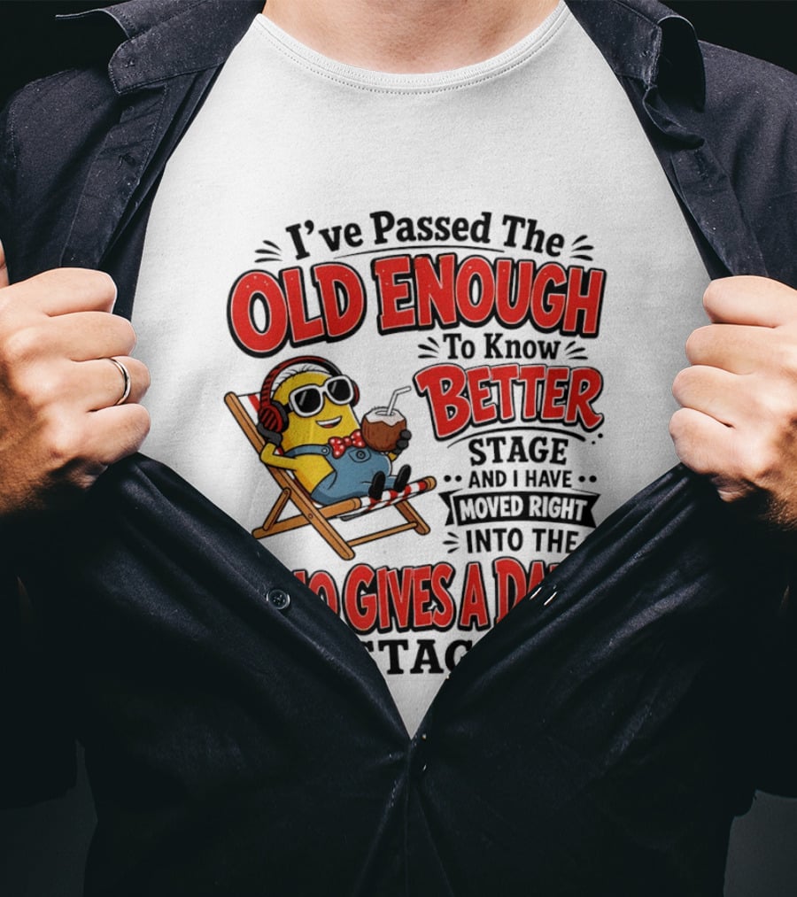 Minion I've Passed The Old Enough To Know Better Stage Who Gives A Damn Stage T-Shirt