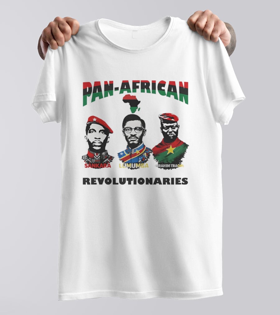 Pan African Revolutionaries Sankara Lumumba Ibrahim Traoré T-Shirt