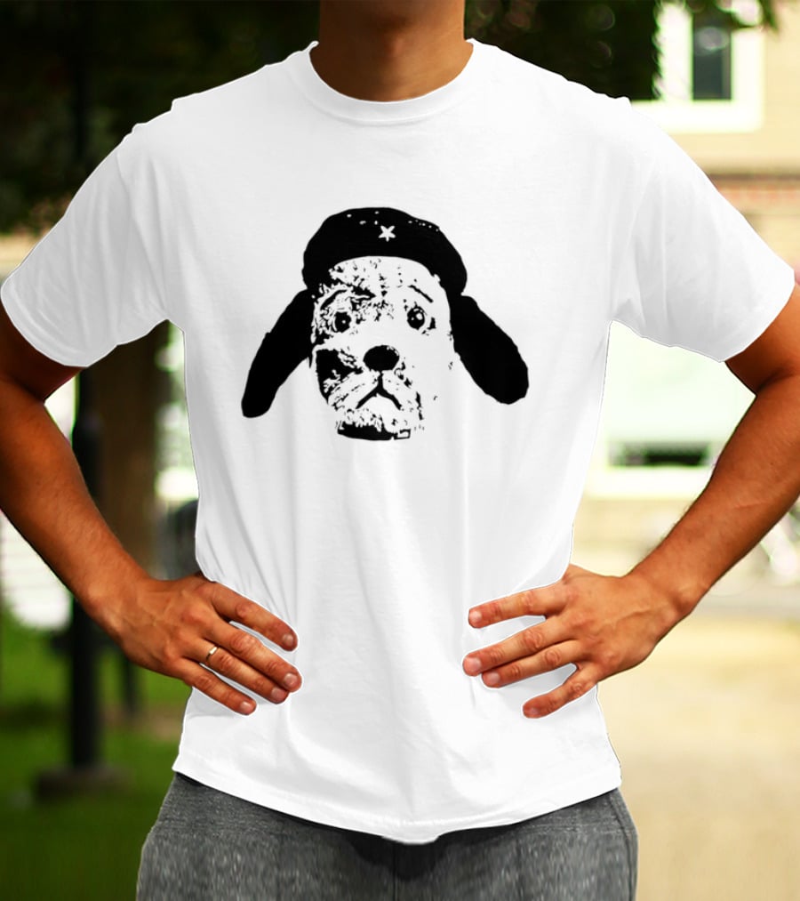 Che Guevara Dog Parody Beret Icon With Star T-Shirt