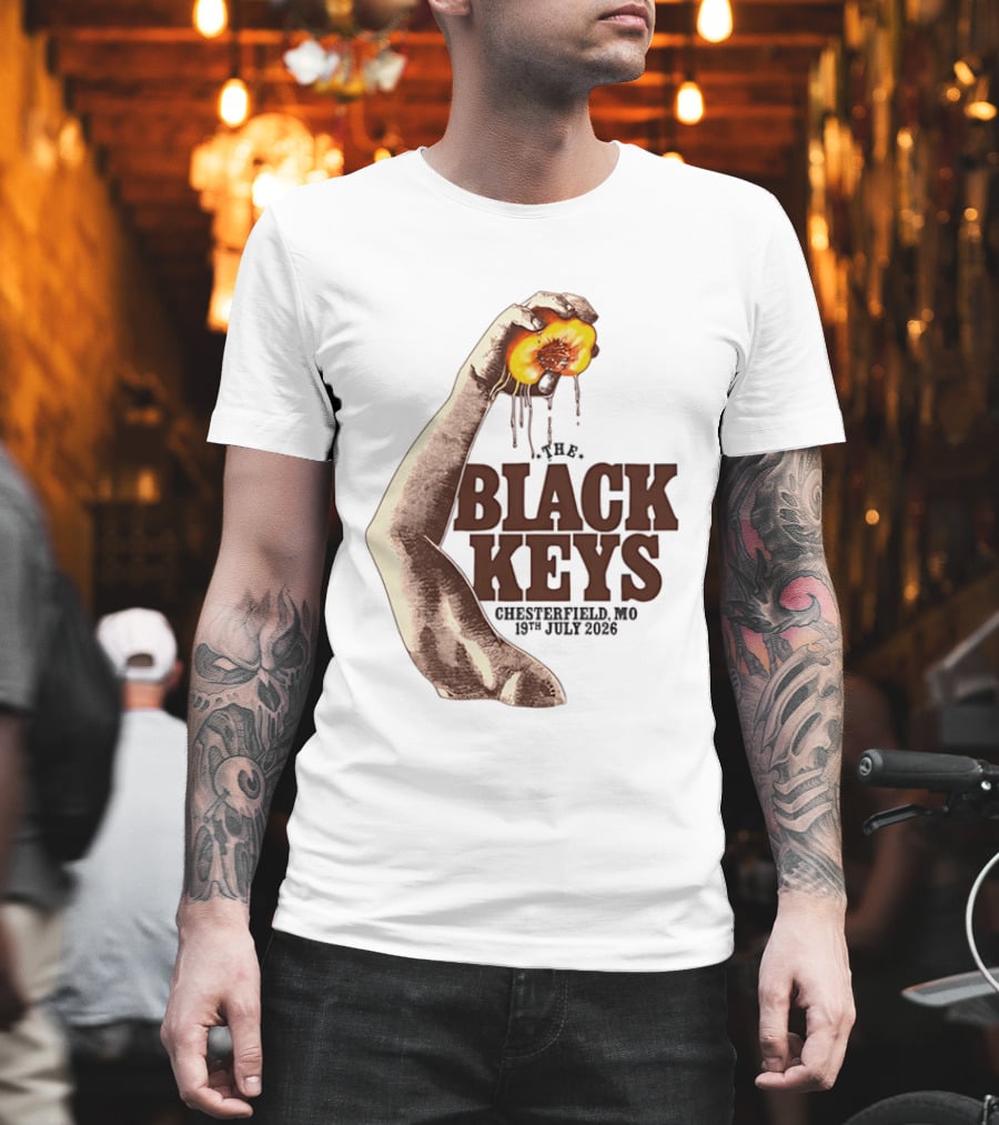 The Black Keys Chesterfield MO 19th July 2026 Peach T-Shirt