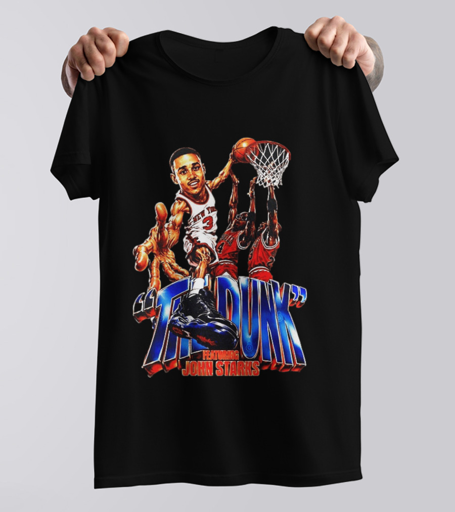 The Dunk Featuring John Starks Chicago Bulls NBA T-Shirt