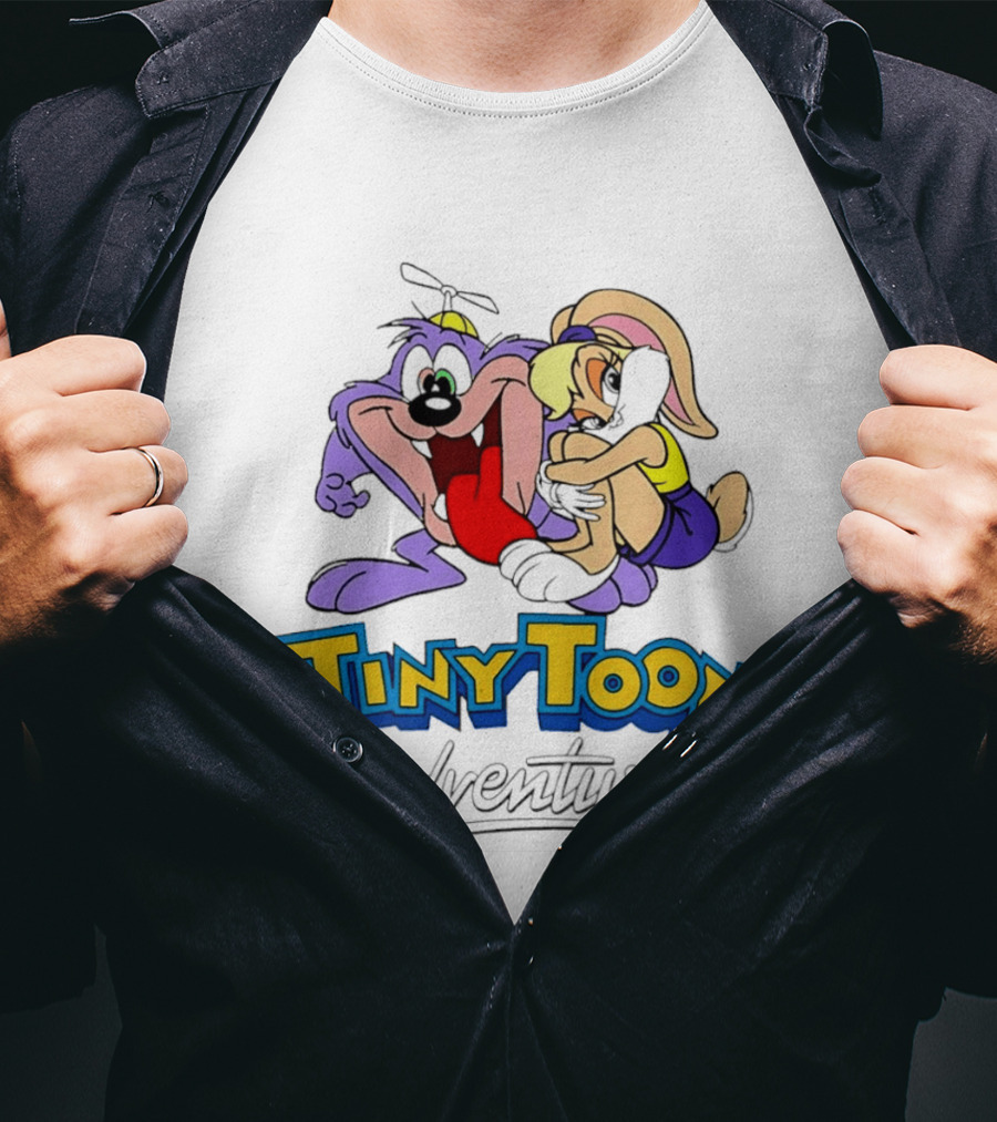 Tiny Toon Adventures Dizzy Devil Lola Bunny Cartoon Classic Characters T-Shirt