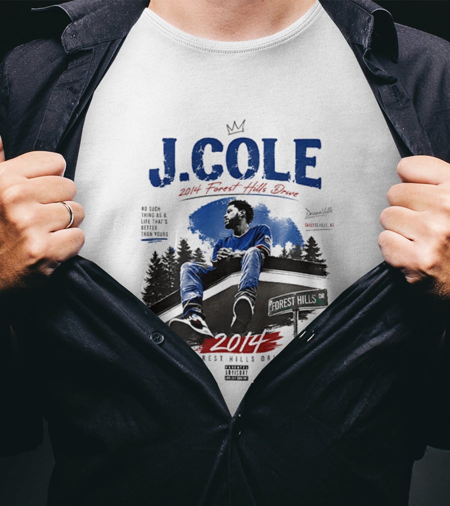 J Cole 2014 Forest Hills Drive Dreamville Rap Music Album Cover T-Shirt