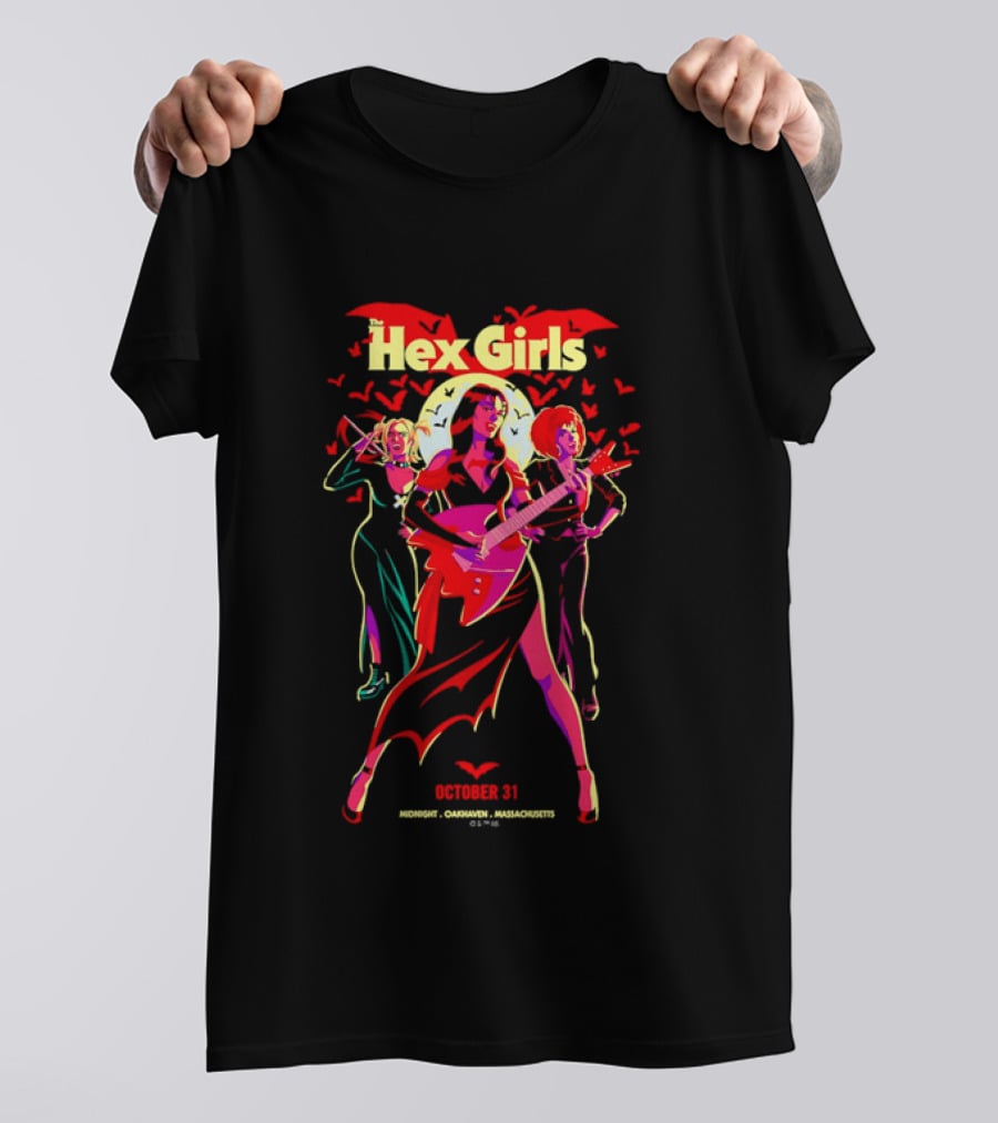 Hex Girls October 31 Midnight Oakhaven Massachusetts Halloween Band T-Shirt