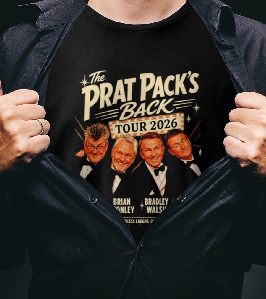 The Prat Pack's Back Tour 2026 Joe Pasquale Brian Conley Bradley Walsh Shane Richie T-Shirt