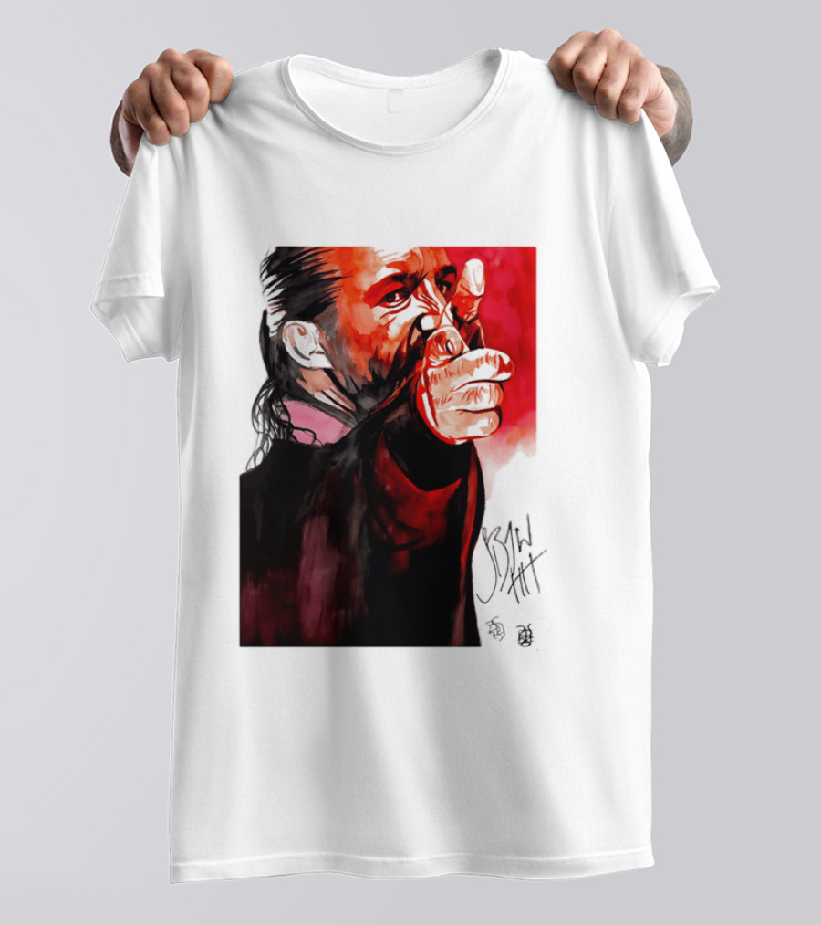 Jay White Rob Schamberger Signature Portrait Red T-Shirt