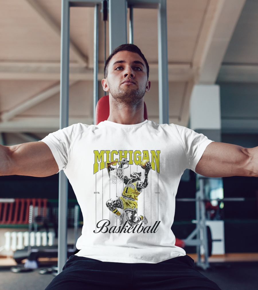 Wolverine Michigan Basketball Slam Dunk T-Shirt