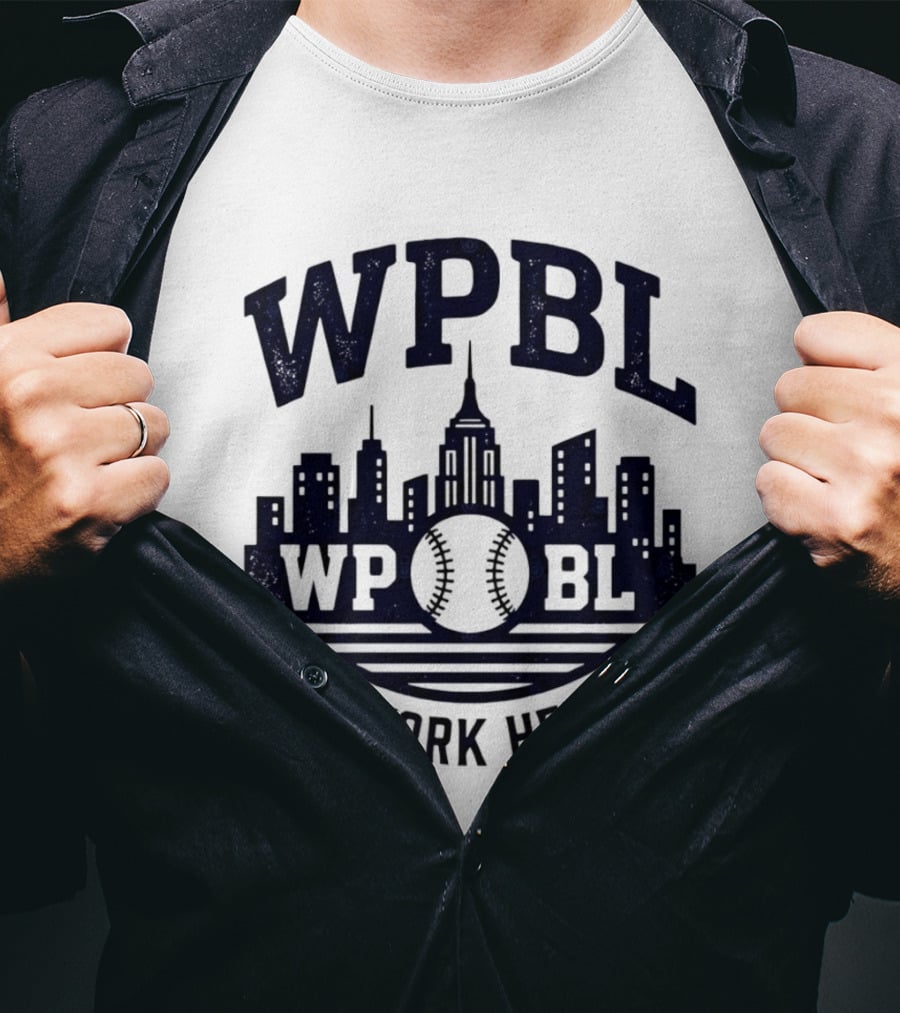 WPBL New York Heights Baseball Skyline Cityscape T-Shirt