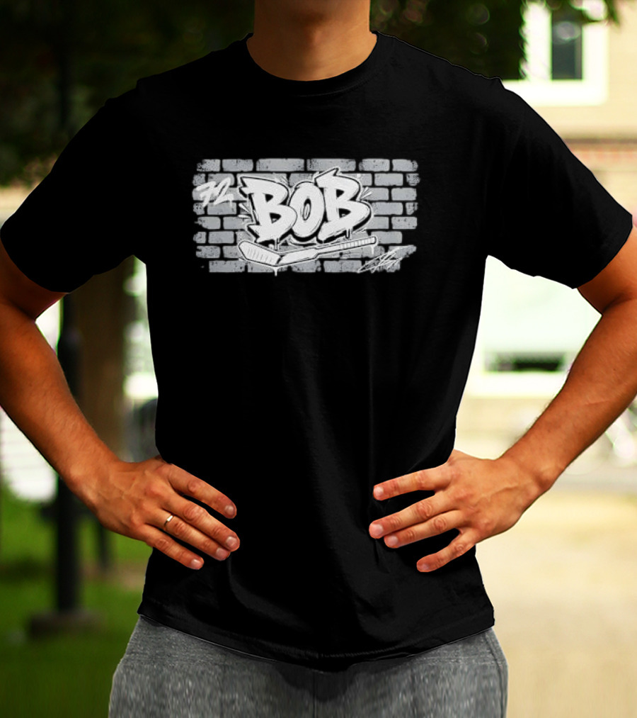 72 Bob Graffiti Brick Wall Hockey Stick T-Shirt