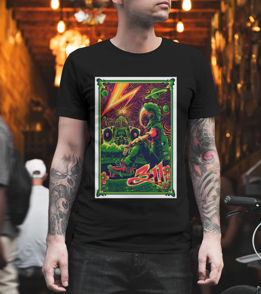 311 Merriweather Post Pavilion Columbia MD July 22 2026 Psychedelic Robot Alien T-Shirt