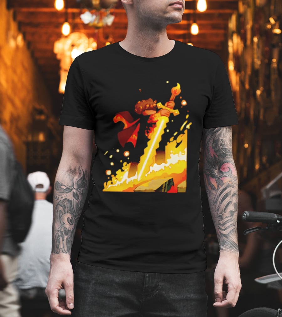 FlameFrags Sword Gaming Fantasy Adventure Warrior T-Shirt