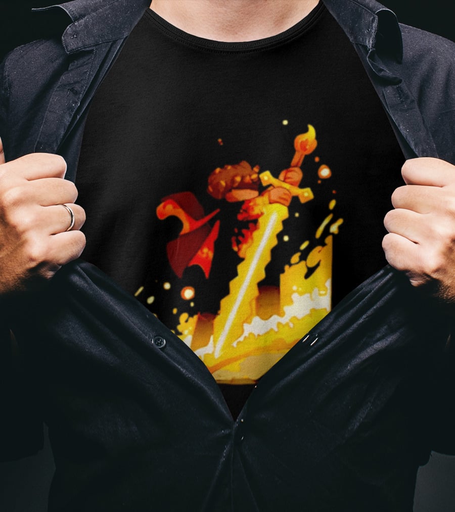 FlameFrags Sword Gaming Fantasy Adventure Warrior T-Shirt