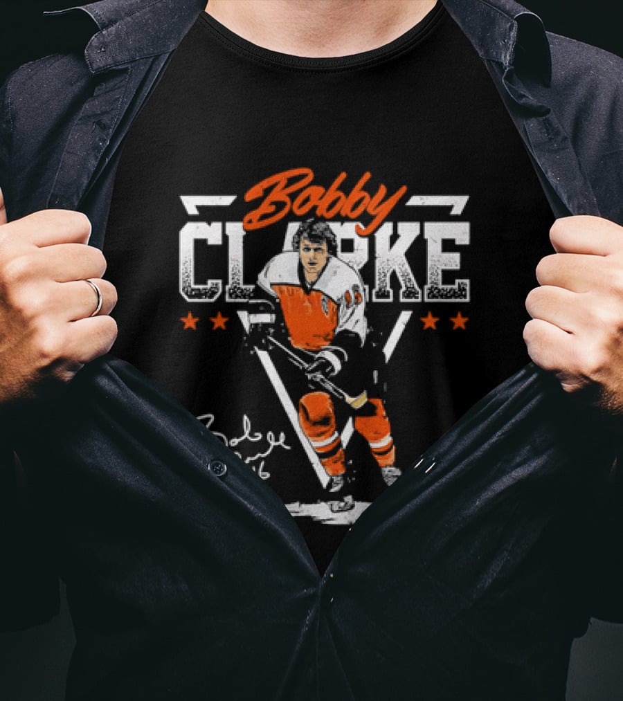 Bobby Clarke 16 Philadelphia Flyers Hockey Legend T-Shirt
