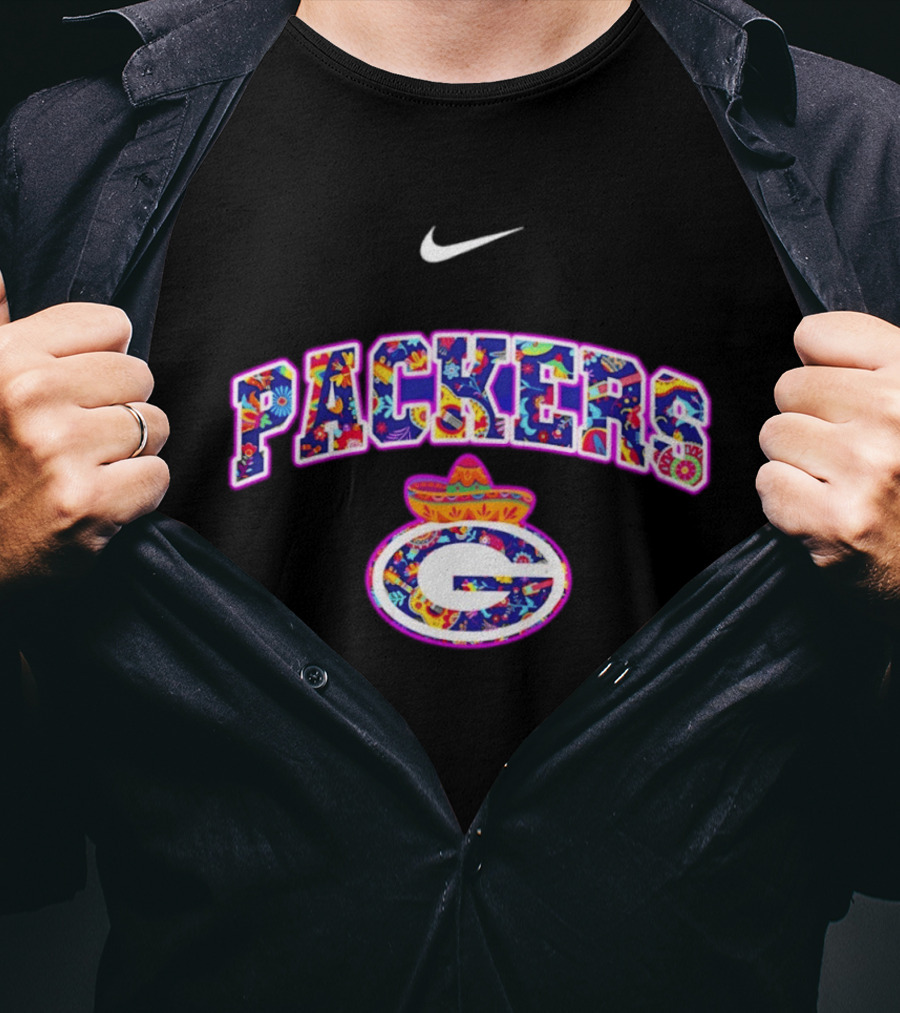 Packers Nike Hispanic Heritage Fiesta With Sombrero And Floral T-Shirt