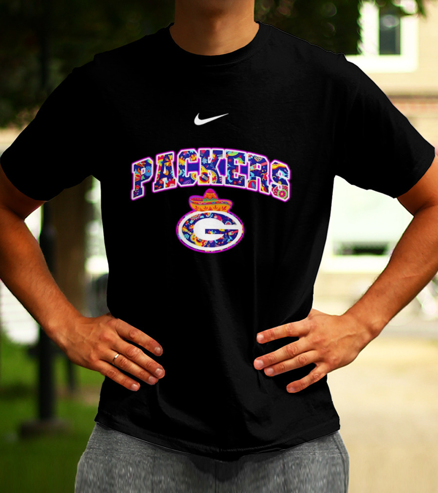 Packers Nike Hispanic Heritage Fiesta With Sombrero And Floral T-Shirt