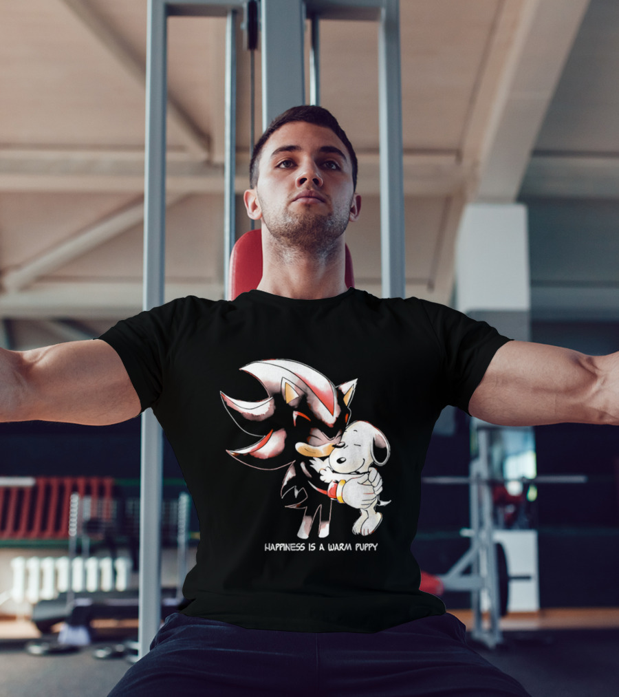 Happiness Is A Warm Puppy Shadow The Hedgehog Embrace T-Shirt