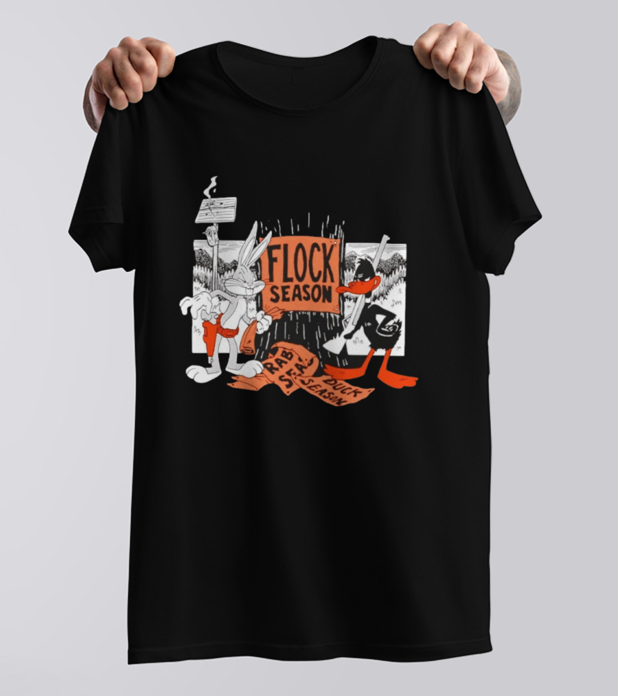 Bugs Bunny Daffy Duck Flock Season Looney Tunes Rabbit Season Duck Season T-Shirt