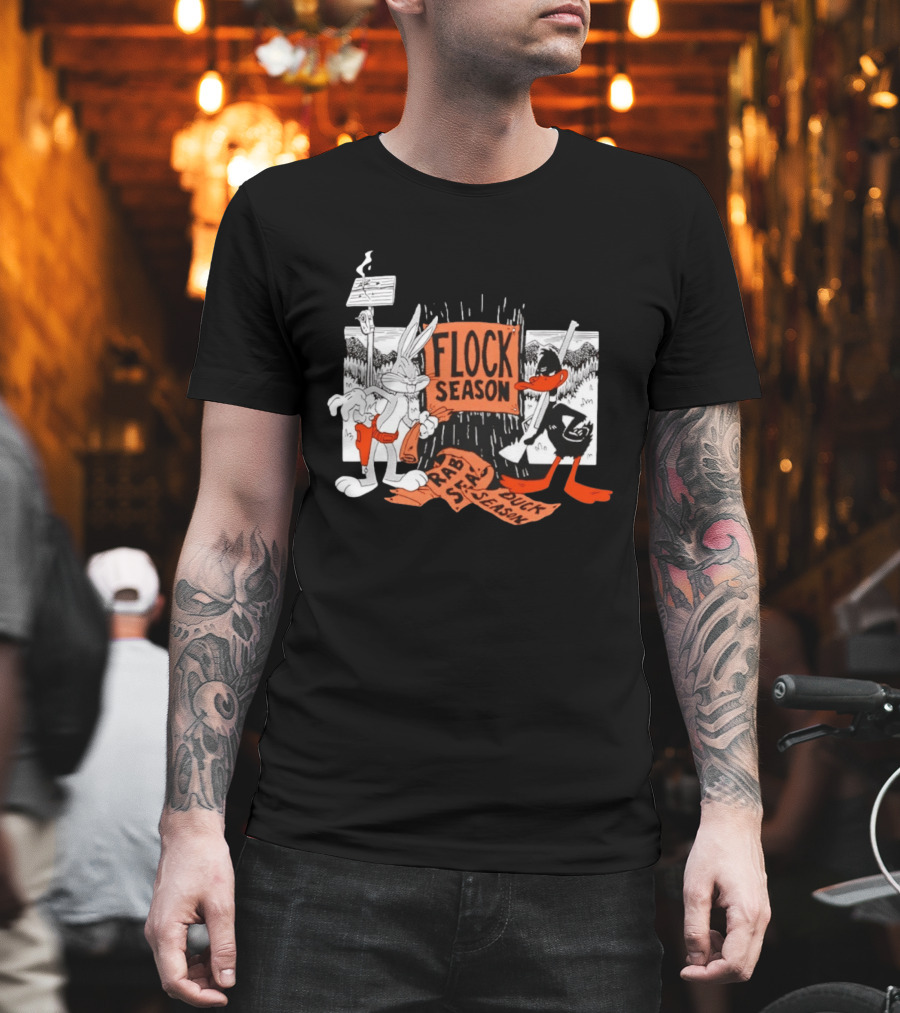 Bugs Bunny Daffy Duck Flock Season Looney Tunes Rabbit Season Duck Season T-Shirt