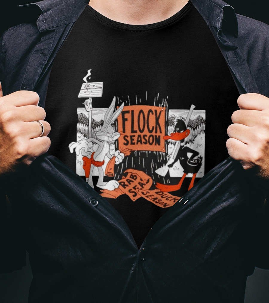 Bugs Bunny Daffy Duck Flock Season Looney Tunes Rabbit Season Duck Season T-Shirt