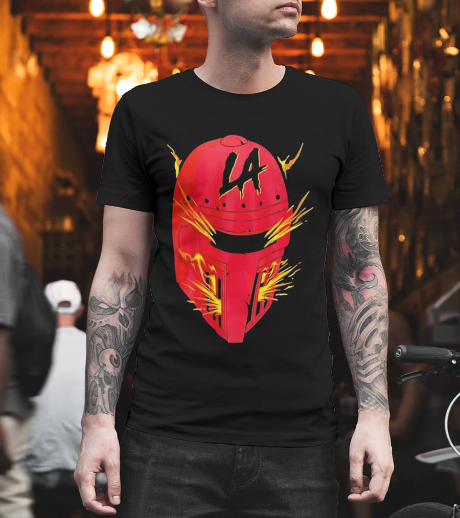 LA Flaming Knight Helmet Los Angeles Sports Blaze T-Shirt
