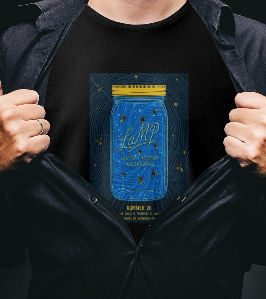 LAMP Summer '26 Tour Lawton Metzger Paczkowski With Fireflies And Dates T-Shirt