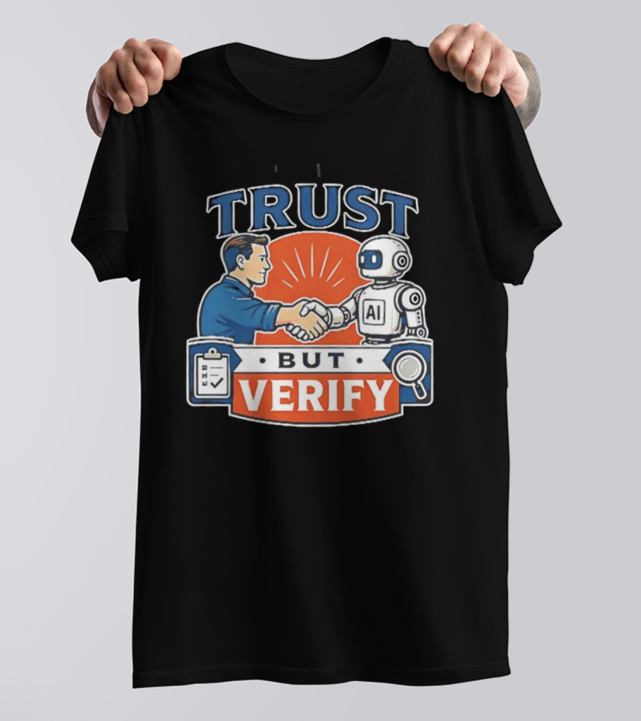 TRUST Human Handshake With AI Robot But Verify T-Shirt