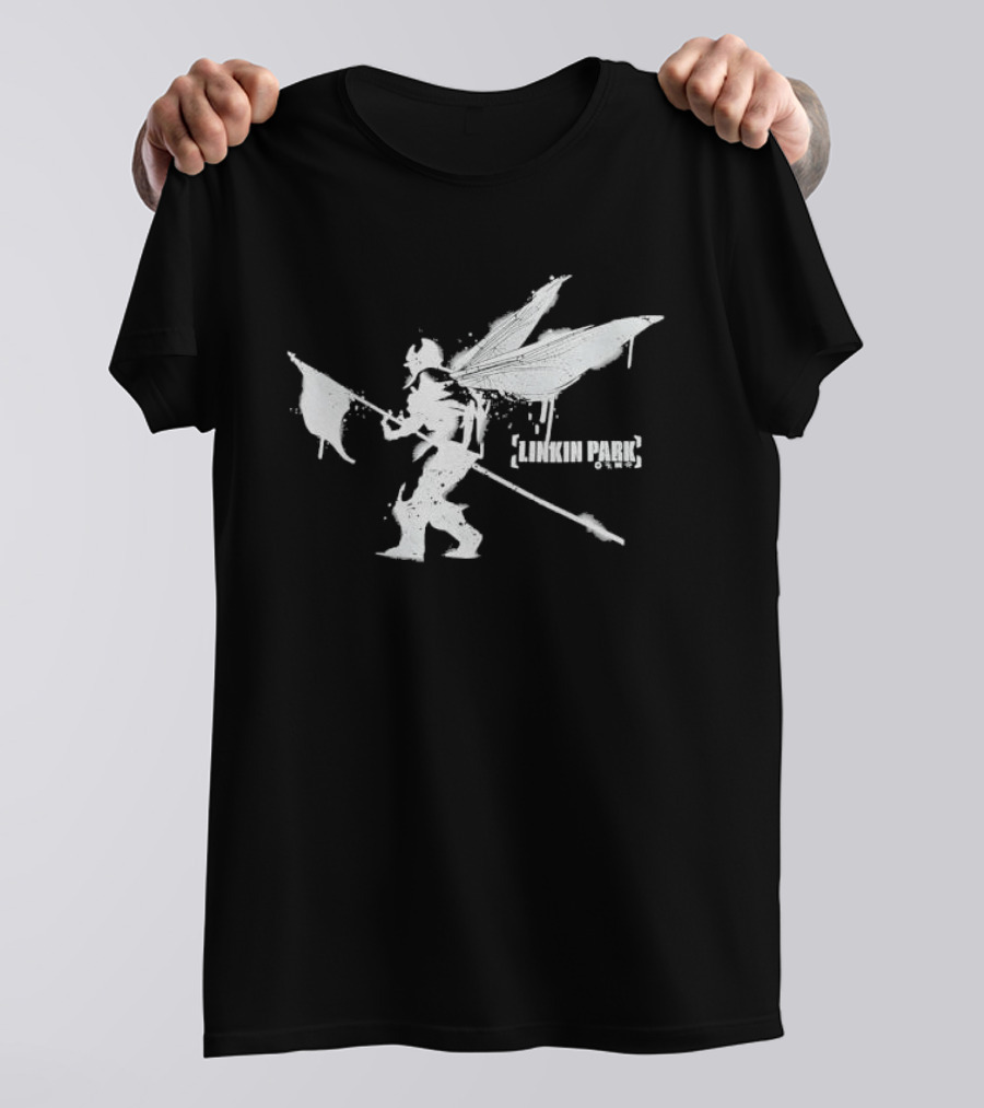 Hybrid Soldier Dragonfly Wing Flag Linkin Park T-Shirt