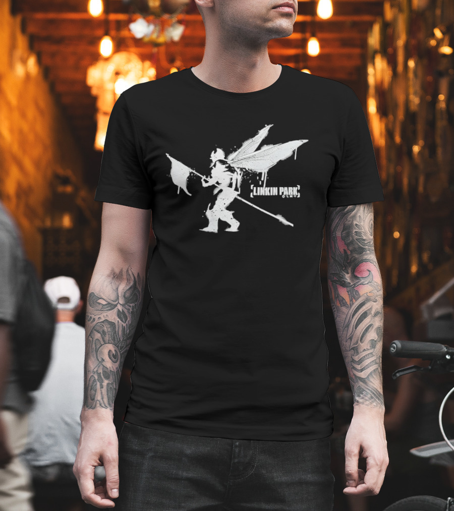 Hybrid Soldier Dragonfly Wing Flag Linkin Park T-Shirt