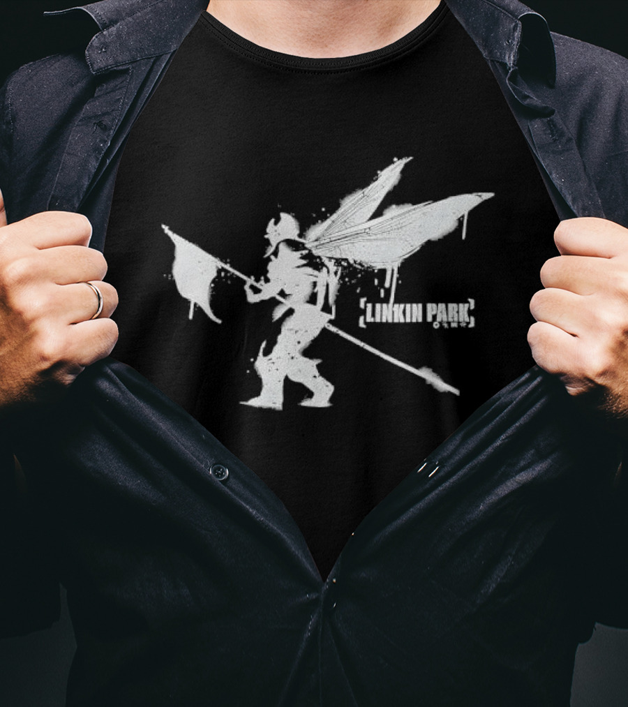 Hybrid Soldier Dragonfly Wing Flag Linkin Park T-Shirt