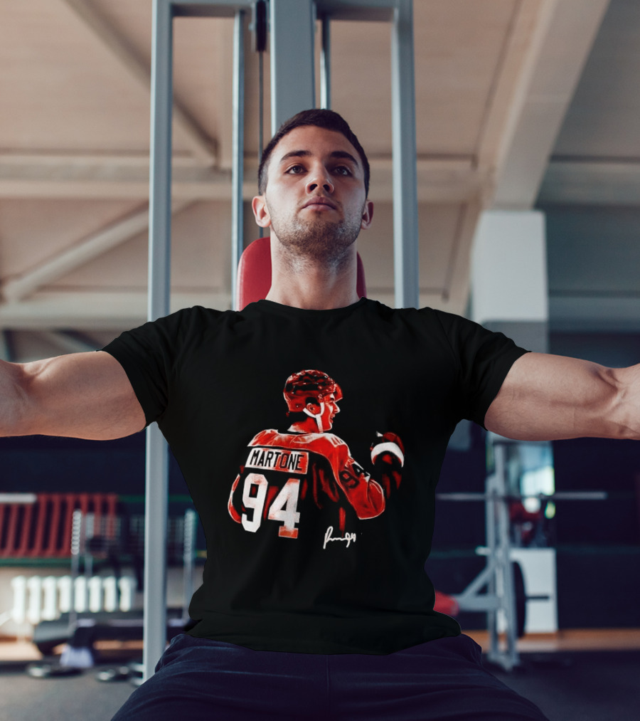 Martone 94 Hockey Player Jersey Design Rugged T-Shirt