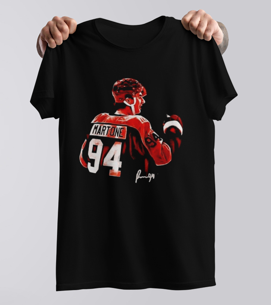 Martone 94 Hockey Player Jersey Design Rugged T-Shirt