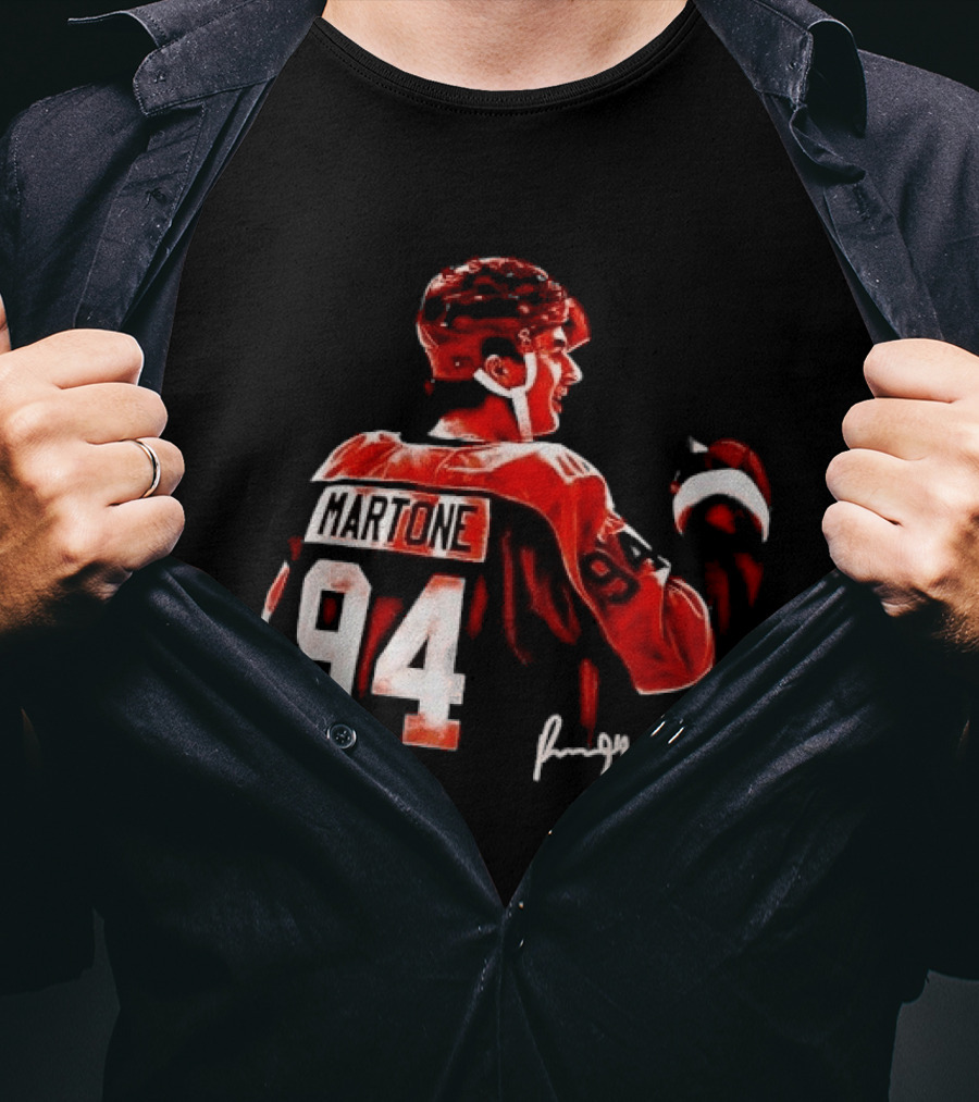 Martone 94 Hockey Player Jersey Design Rugged T-Shirt