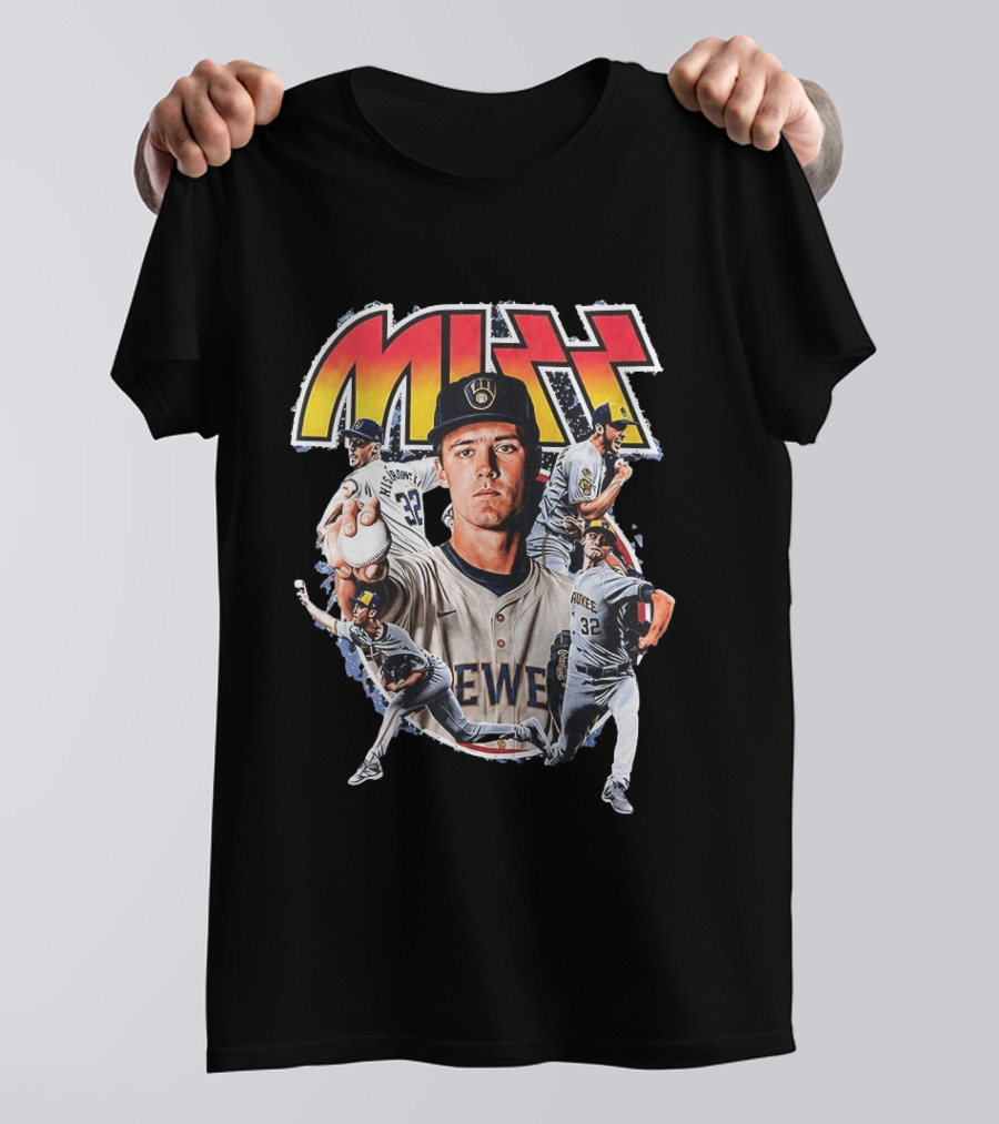 MIZZ Milwaukee Brewers Christian Yelich MLB Rock N' Roll T-Shirt
