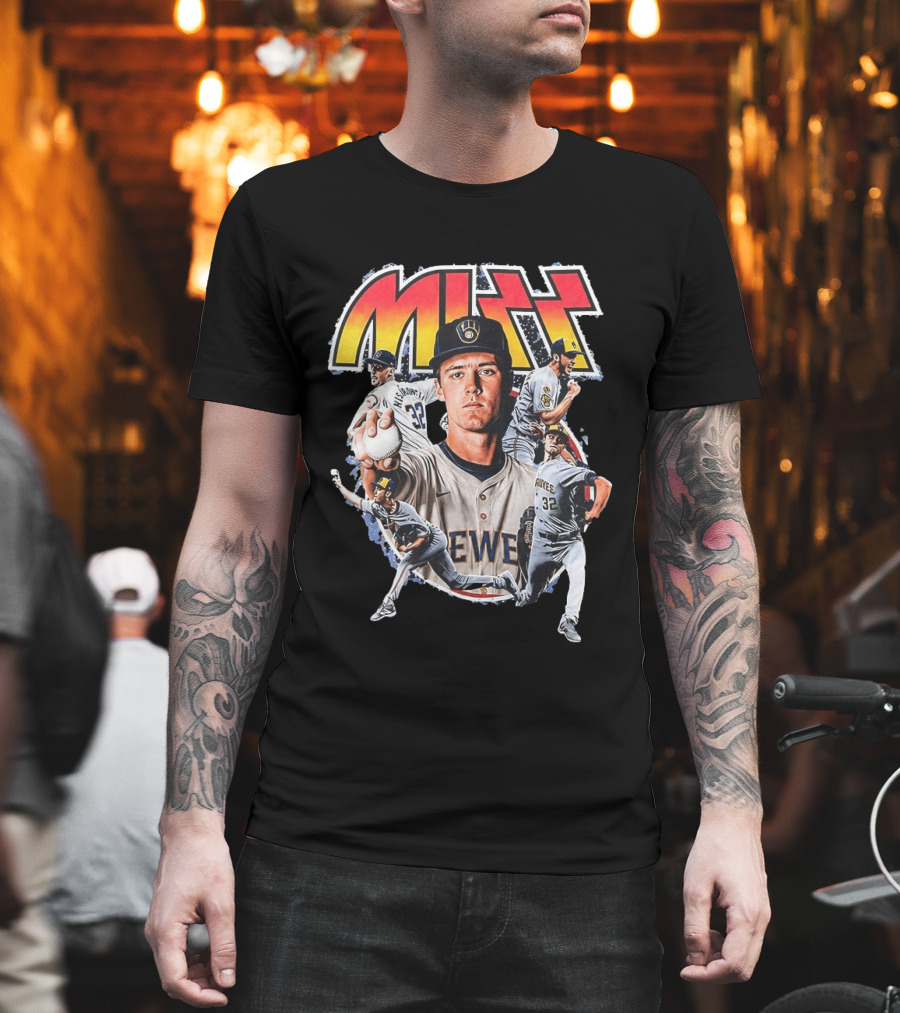 MIZZ Milwaukee Brewers Christian Yelich MLB Rock N' Roll T-Shirt