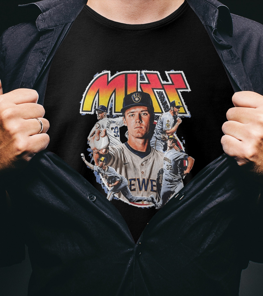 MIZZ Milwaukee Brewers Christian Yelich MLB Rock N' Roll T-Shirt