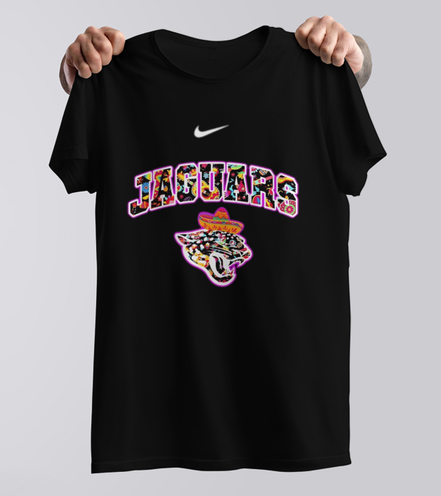 Nike Jaguars Sombrero Fiesta Colorful T-Shirt