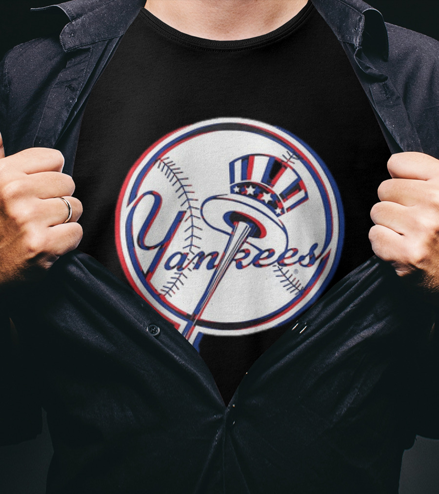 New York Yankees MLB 2026 Glitch Yankees Baseball T-Shirt
