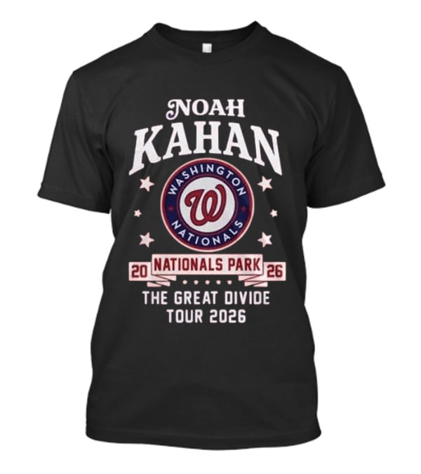 Noah Kahan Washington Nationals Park The Great Divide Tour 2026 T-Shirt