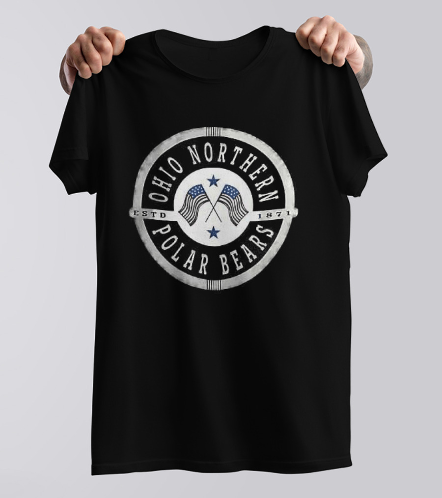 Ohio Northern Polar Bears Estd 1871 USA Stars And Flags T-Shirt