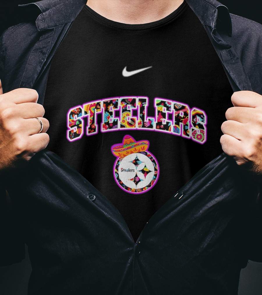 Nike Pittsburgh Steelers Hispanic Heritage Sombrero Fiesta T-Shirt