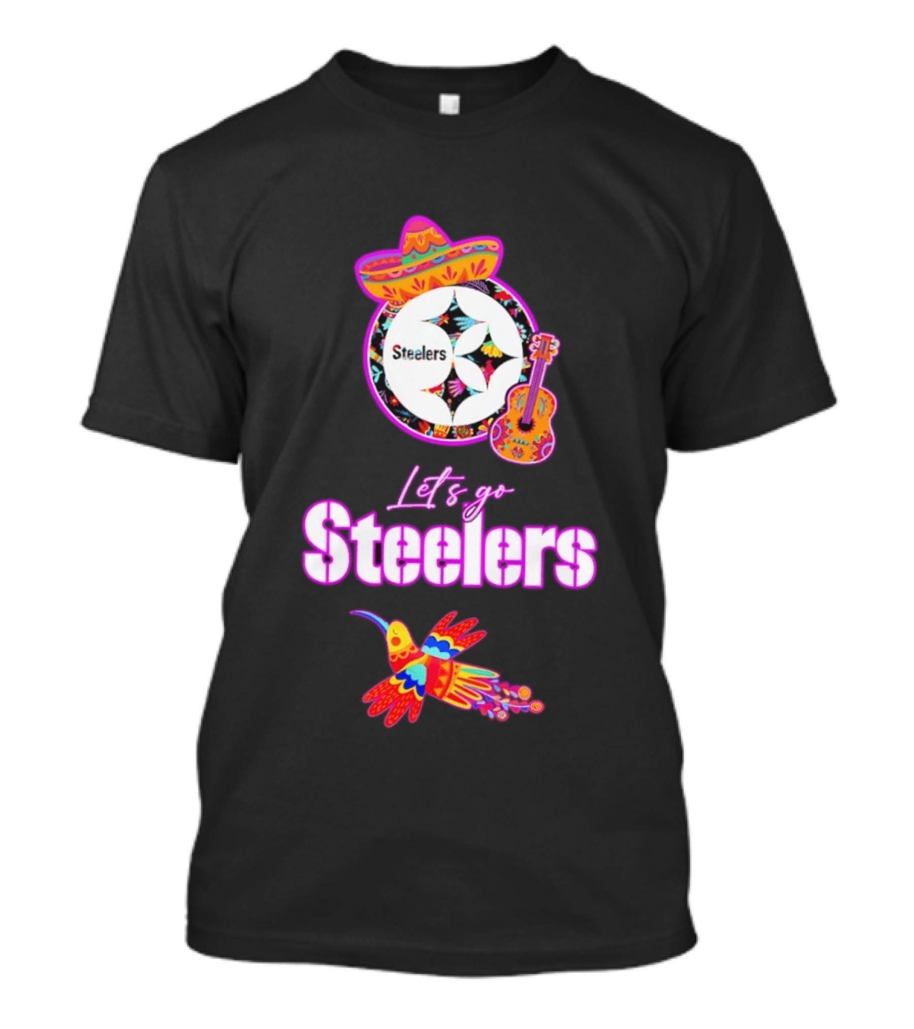 Pittsburgh Steelers Let's Go Fiesta Mexican Folk Hispanic Heritage T-Shirt