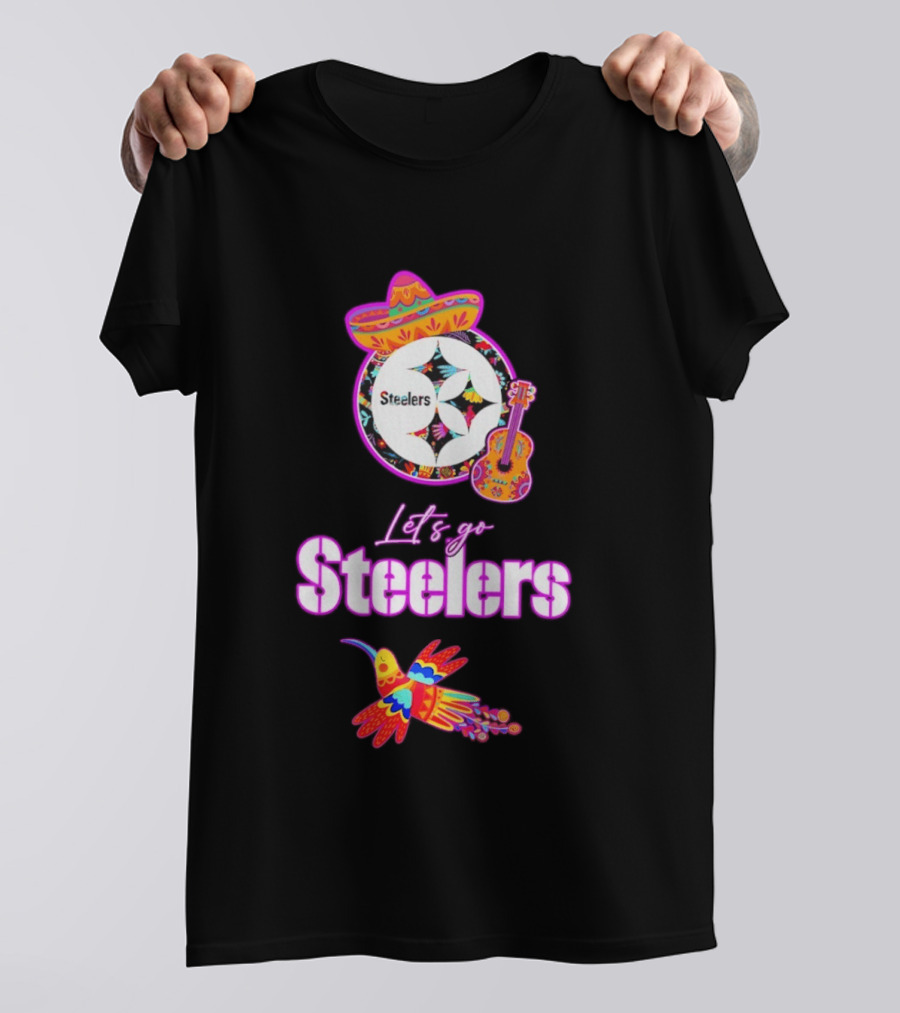 Pittsburgh Steelers Let's Go Fiesta Mexican Folk Hispanic Heritage T-Shirt