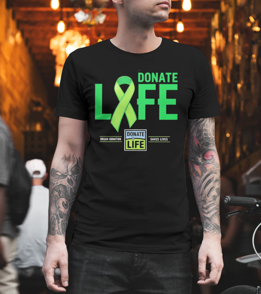 Donate Life Ribbon Organ Donation Saves Lives T-Shirt