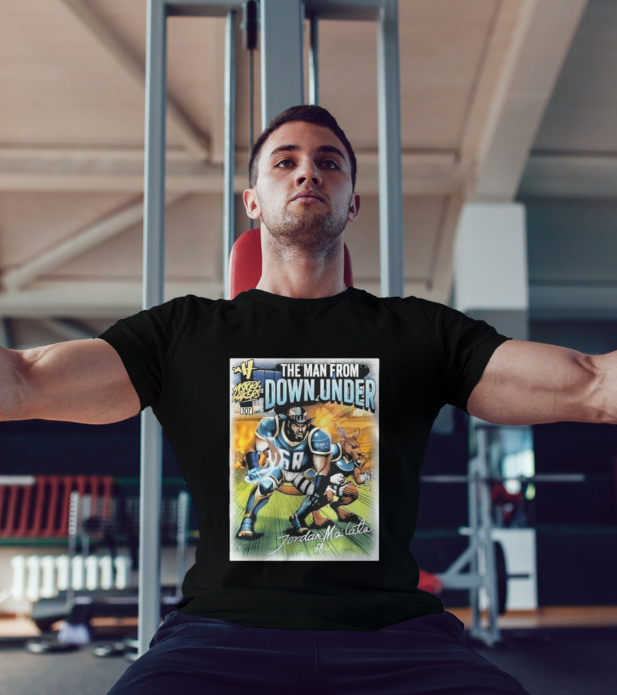 The Man From Down Under Jordan Mailata 68 Gridiron Kangaroo Philadelphia Eagles T-Shirt