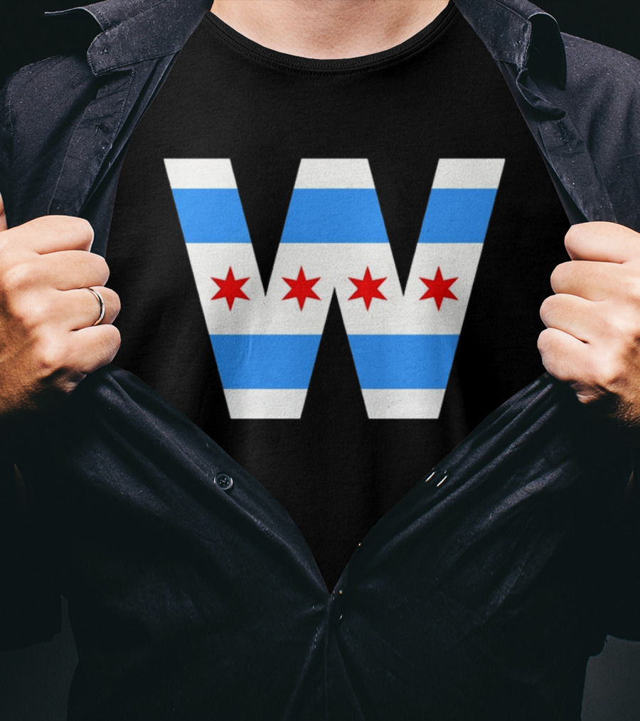 The W Chicago Cubs MLB Baseball 2026 Flag T-Shirt