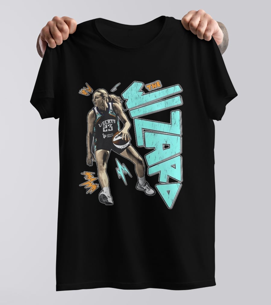 New York Liberty WNBA The Wizard Marine Johannès 23 Basketball T-Shirt