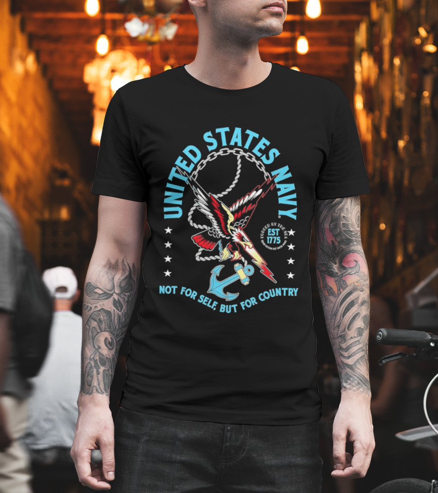 United States Navy Eagle Anchor Established 1775 Not For Self But For Country T-Shirt