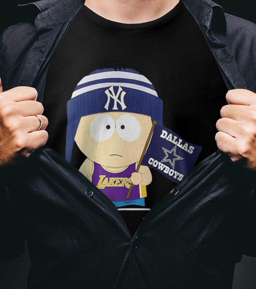Stan Marsh Lakers Dallas Cowboys Flag Yankees Hat T-Shirt