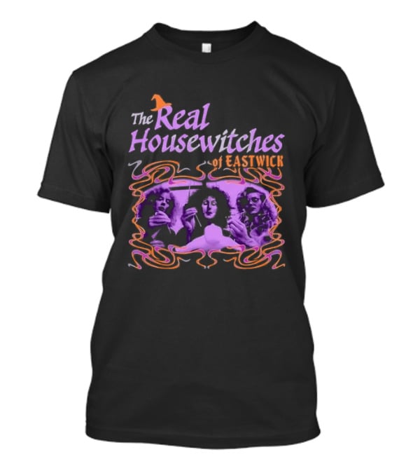 The Real Housewitches Of Eastwick Witchy Vibes Three Women Voodooing A Doll T-Shirt
